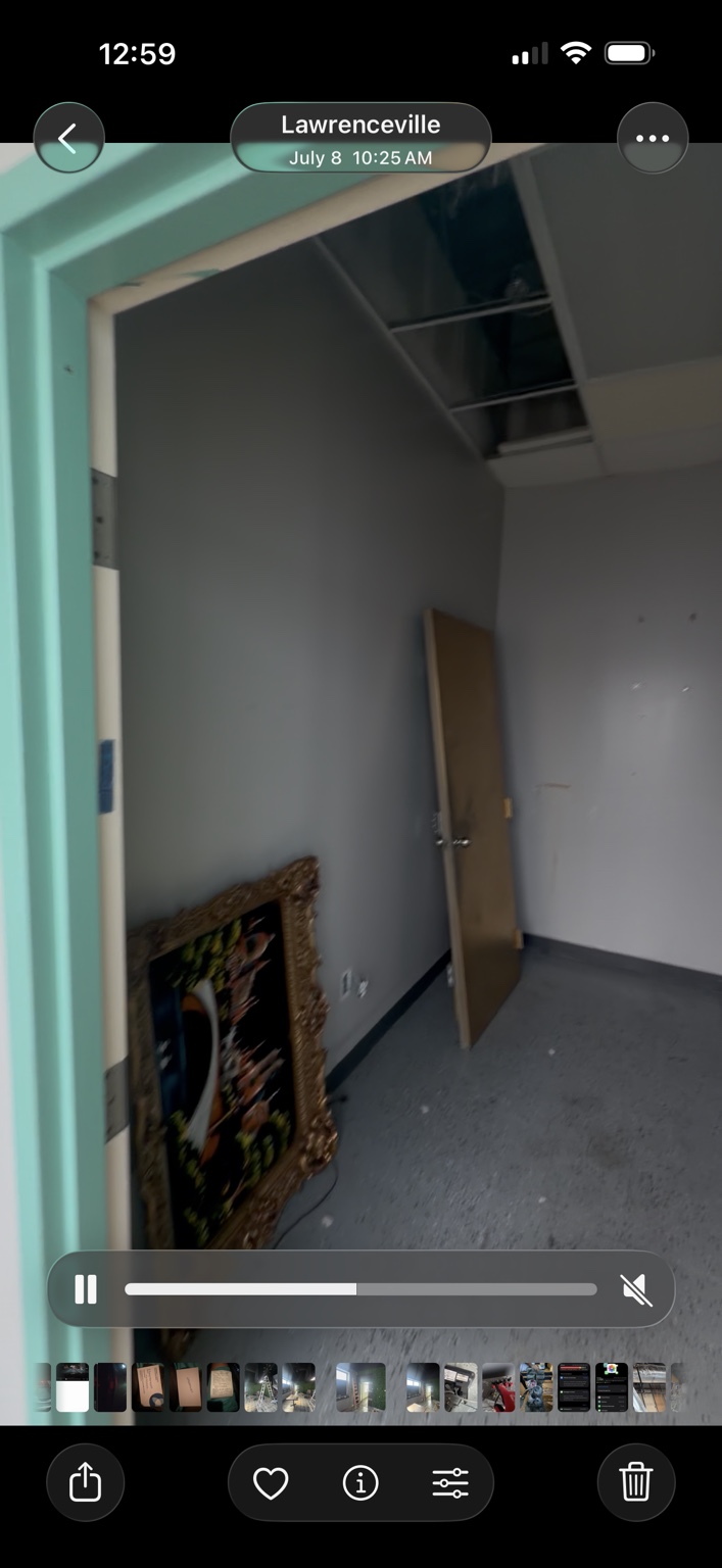 Interior room during renovation work